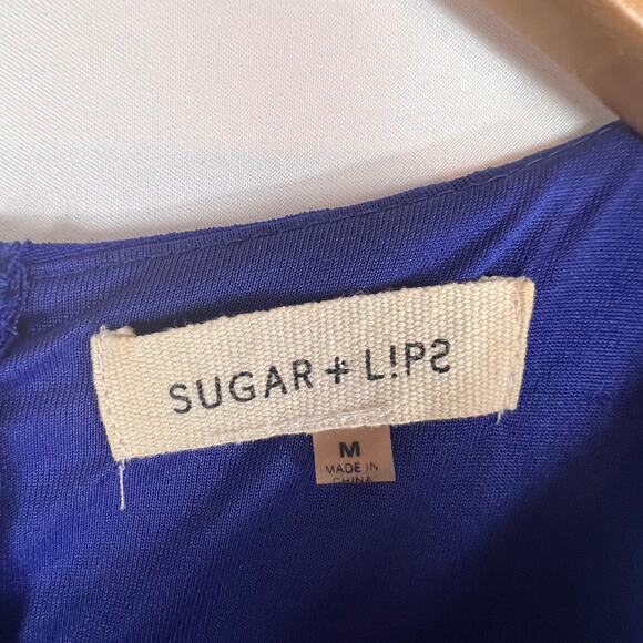 SUGAR LIPS Women's Mini Dress Size Medium Sleeveless Knee Length in Royal Blue - Picture 9 of 9